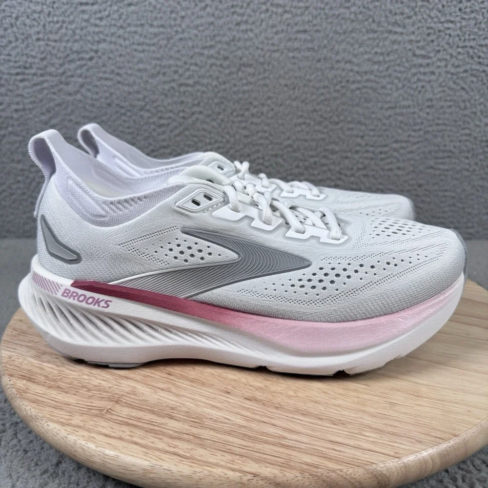 Brooks Glycerin GTS 23 Womens 9.5 B White Harbor Mist Running Shoes 1204921B133
